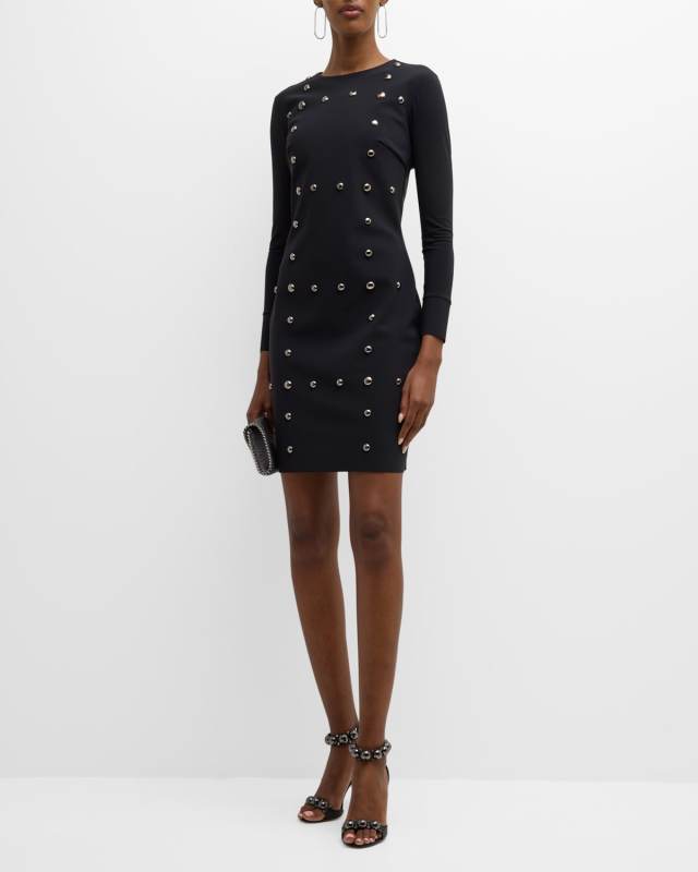 Tadina Studded A-Line Mini Dress
